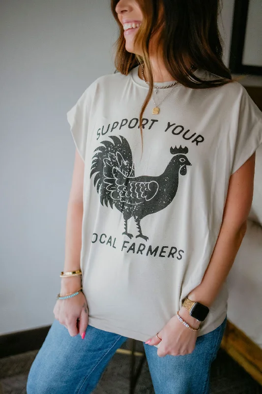 Support Local Farmers Chicken Tee