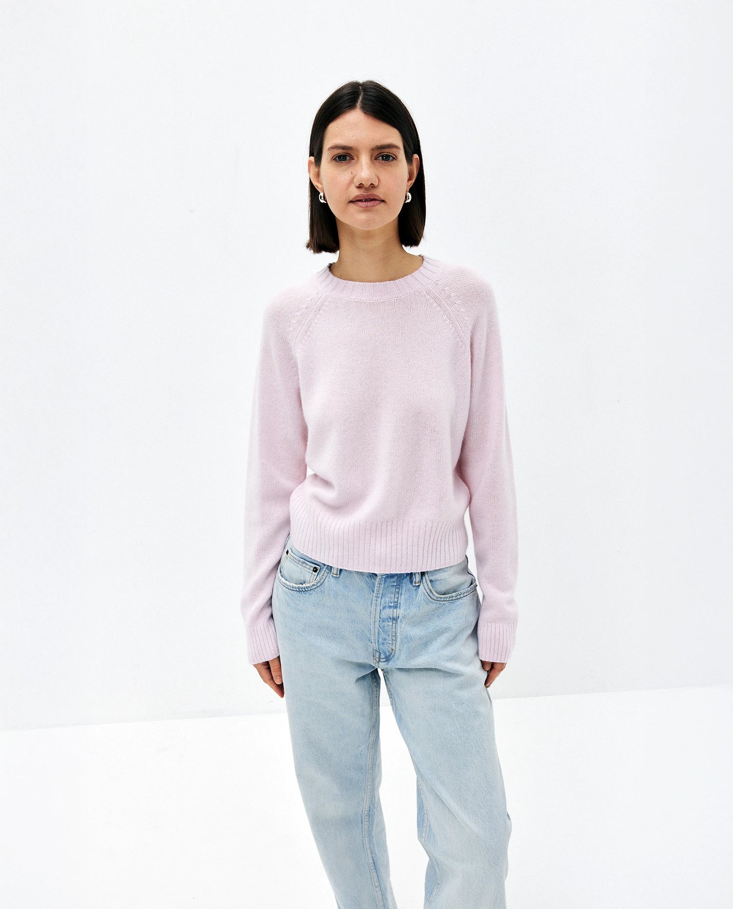 Cashmere Pullover in Rose - Gerade Passform