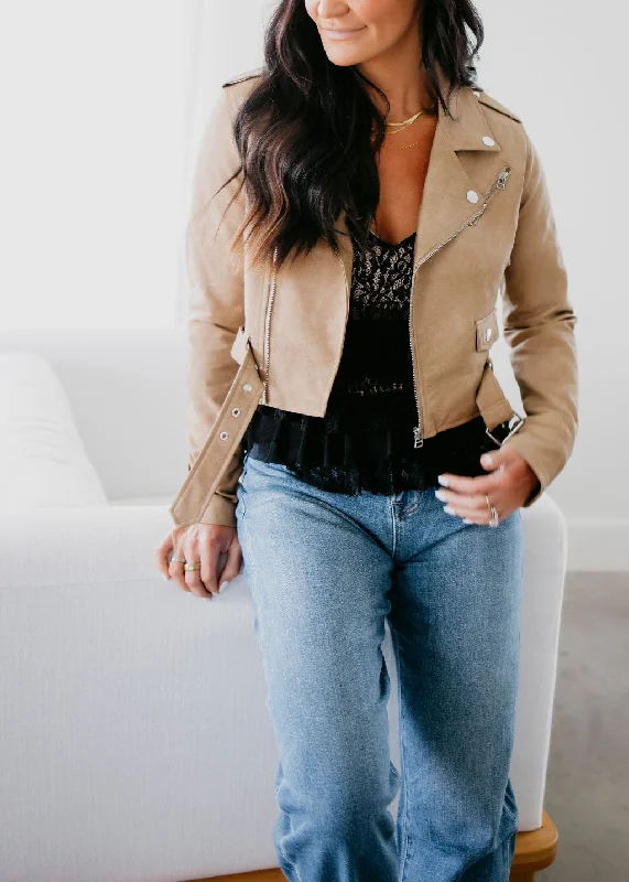 Harlie Faux Leather Moto Jacket