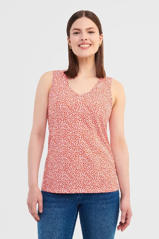 Camisole imprimé coupe semi-ajustée en coton - Femme