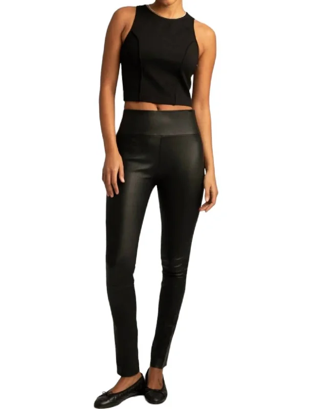 Ankle Legging Pants In Black