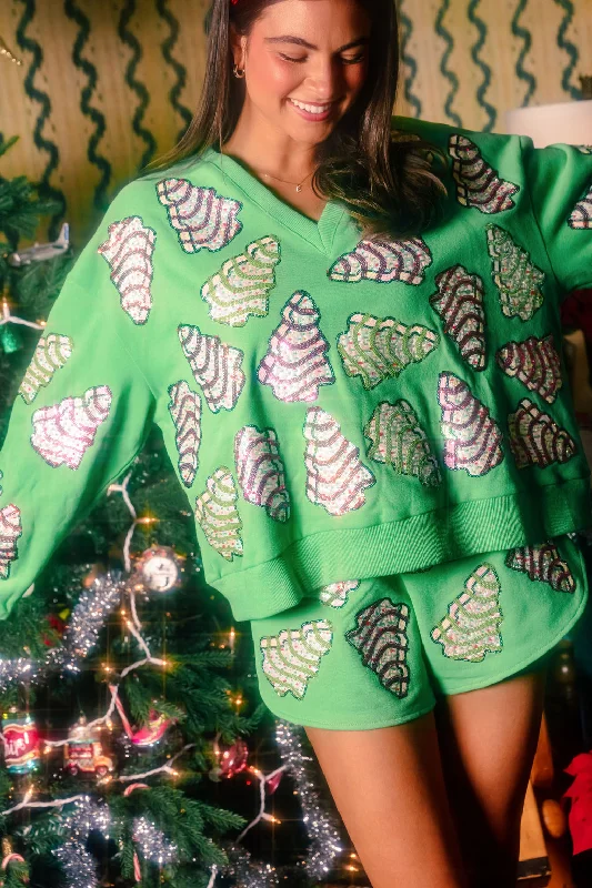 Green Little Debbie Trees Shorts