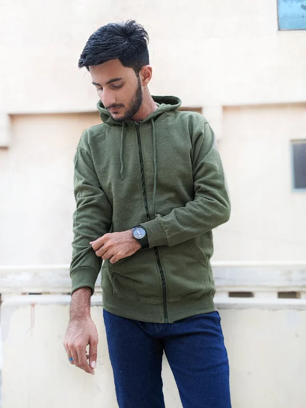 Green Zipper Hoodie Unisex MM MH12