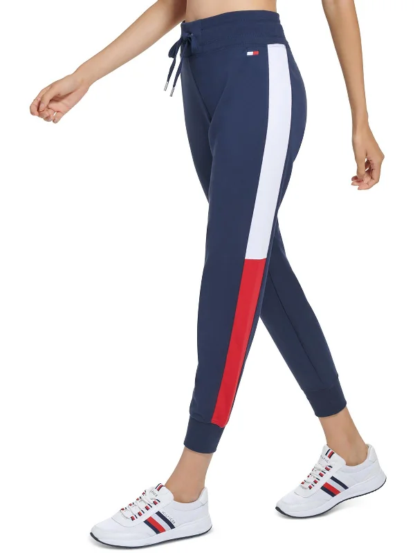 Womens Colorblock Fitness Jogger Pants