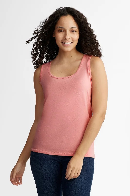 Camisole col en U en coton - Femme