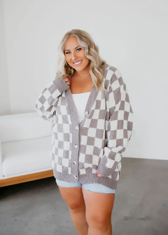 Poe Checkered Cardigan