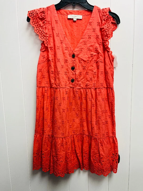 Dress Casual Short By Loft In Orange, Size: Xs