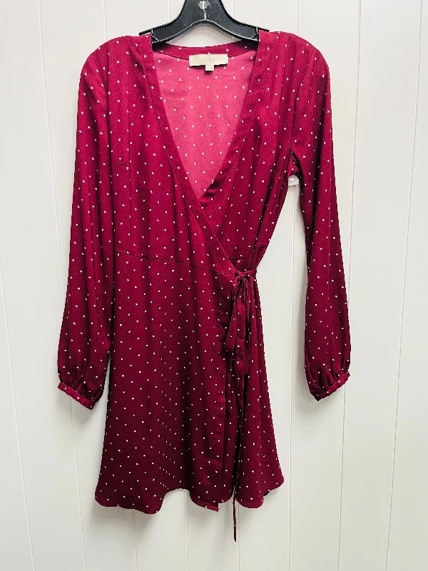 Dress Casual Short By Loft In Red & White, Size: 0