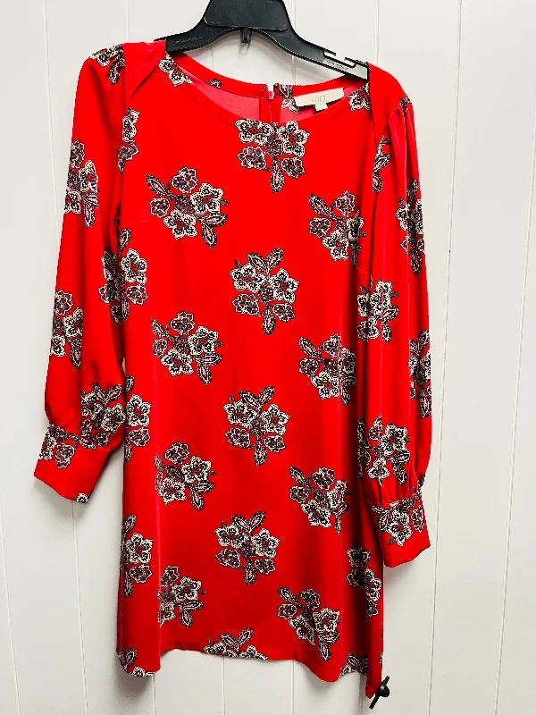 Dress Casual Short By Loft In Red & White, Size: 6