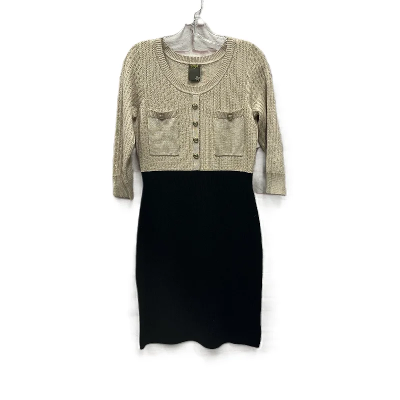 Dress Sweater By Taylor In Beige, Size: M