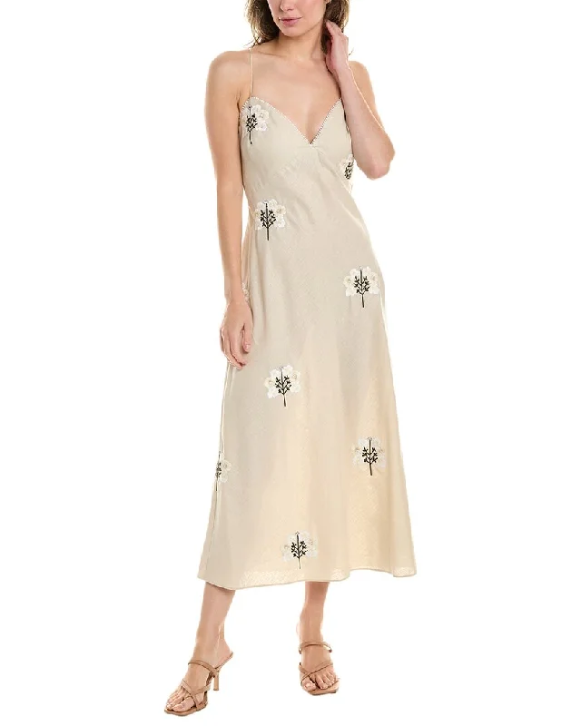 Sachin & Babi Cara Linen-Blend Midi Dress