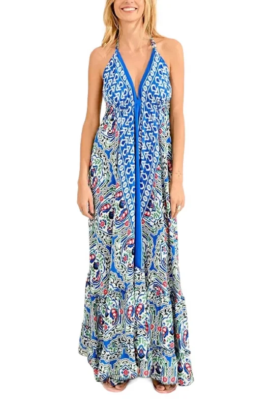 Athena Maxi Dress In Blue