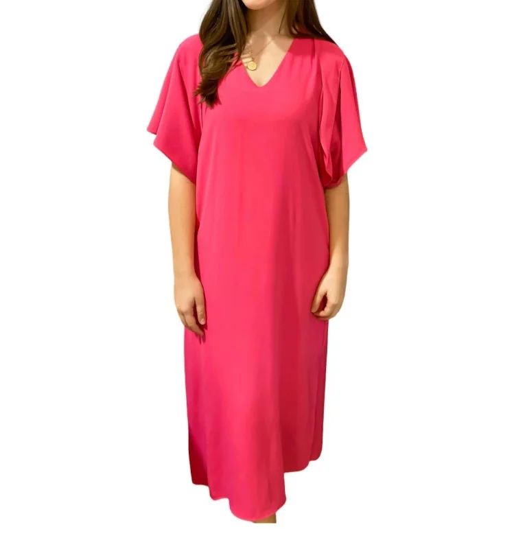 Blaire Maxi Dress In Beetroot Pink