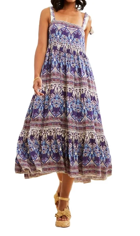 Brinley Maxi Dress In Delilah Border Print