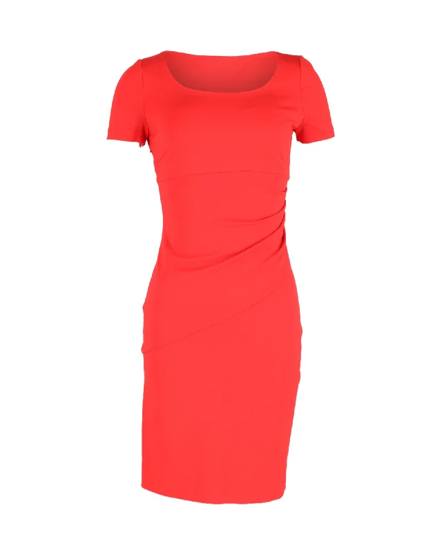 Diane Von Furstenberg Bevina Mini Sheath Dress in Red Viscose