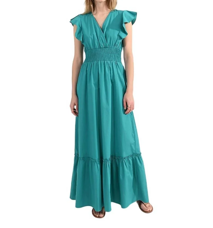 Heloise Maxi Dress In Emerald