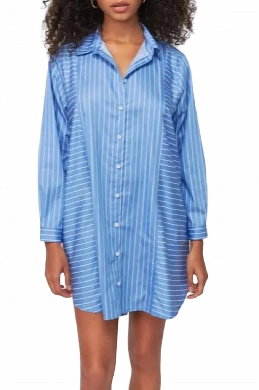 Marni Oversized Button Up Mini Dress In Day Trader