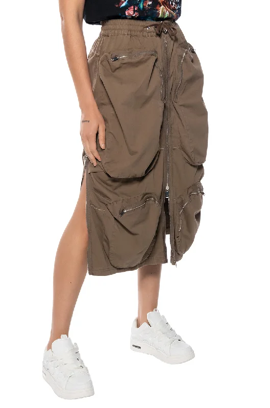 NOT YOUR AVERAGE CARGO MIDI SKIRT