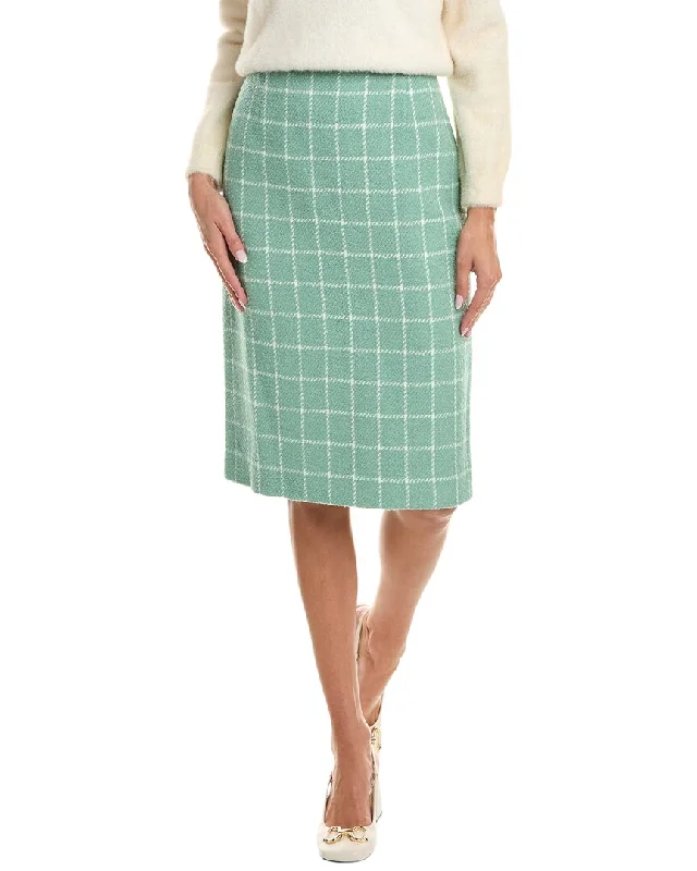 Oscar de la Renta Silk-Lined Wool-Blend Skirt