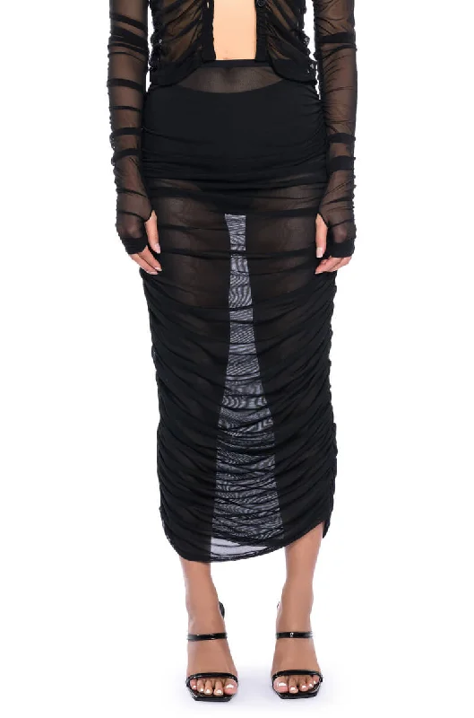 SIMPLE BLISS MESH MAXI SKIRT