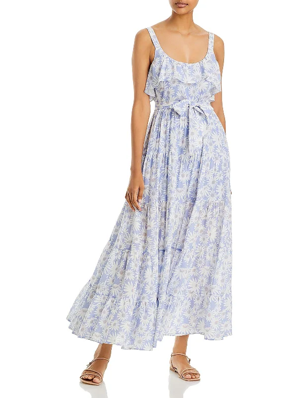 Tevin Womens Floral Print Long Maxi Dress