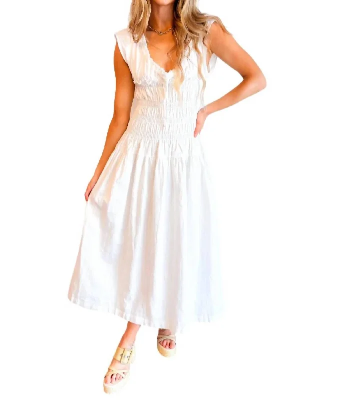 Time For Summer Maxi Dress In White