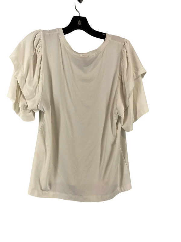 White Top Short Sleeve Ann Taylor, Size L