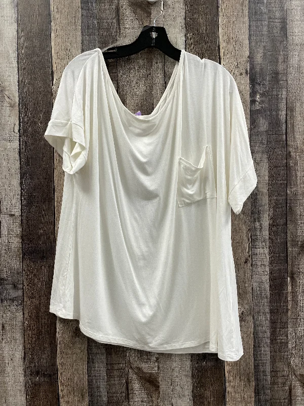 White Top Short Sleeve Cme, Size 2x