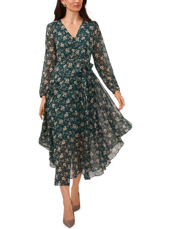 Womens Floral Print Long Maxi Dress