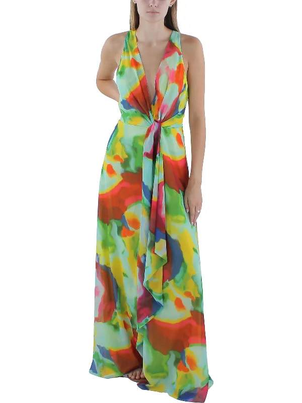 Womens Long Wrap Maxi Dress