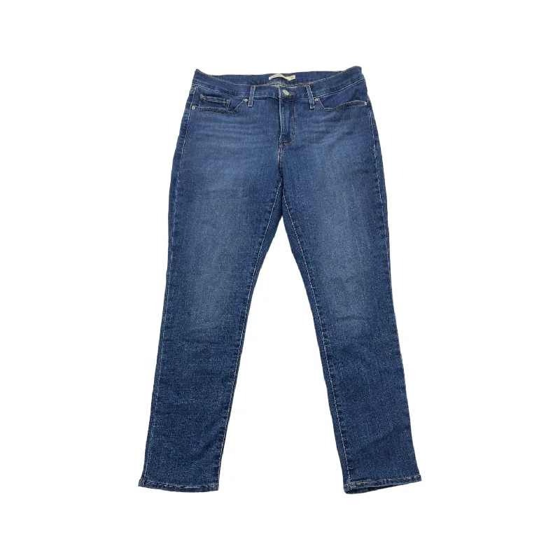 Jeans Skinny By Levis In Blue Denim, Size: 12