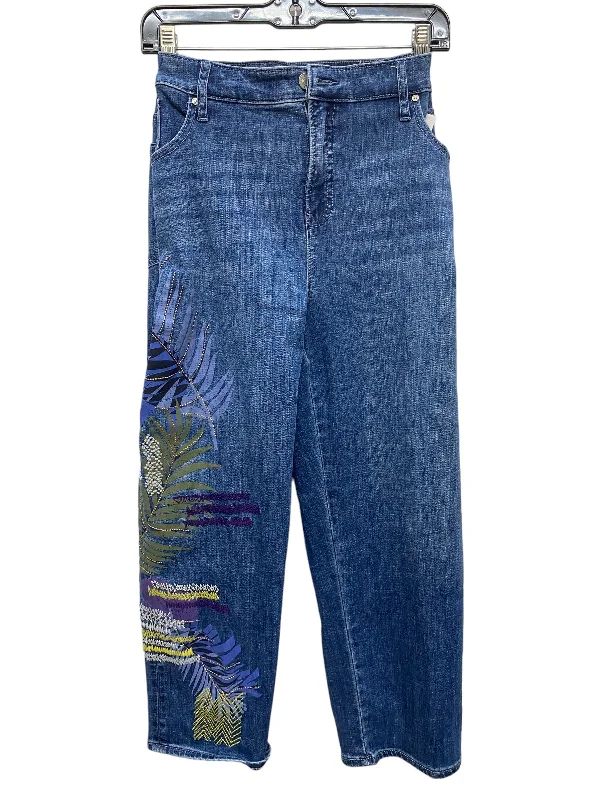 Jeans Straight By Chicos In Blue Denim, Size: 3