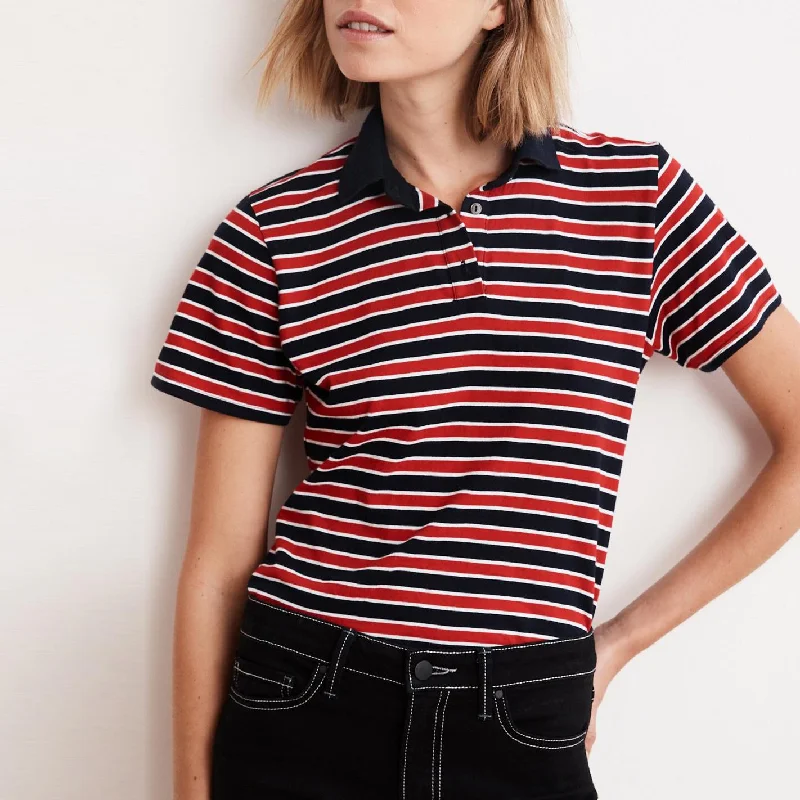 Adella Knit Stripe Polo