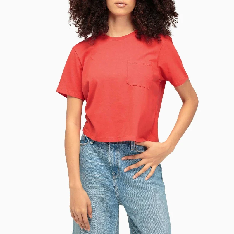 Boxy Crop Tee (Red)