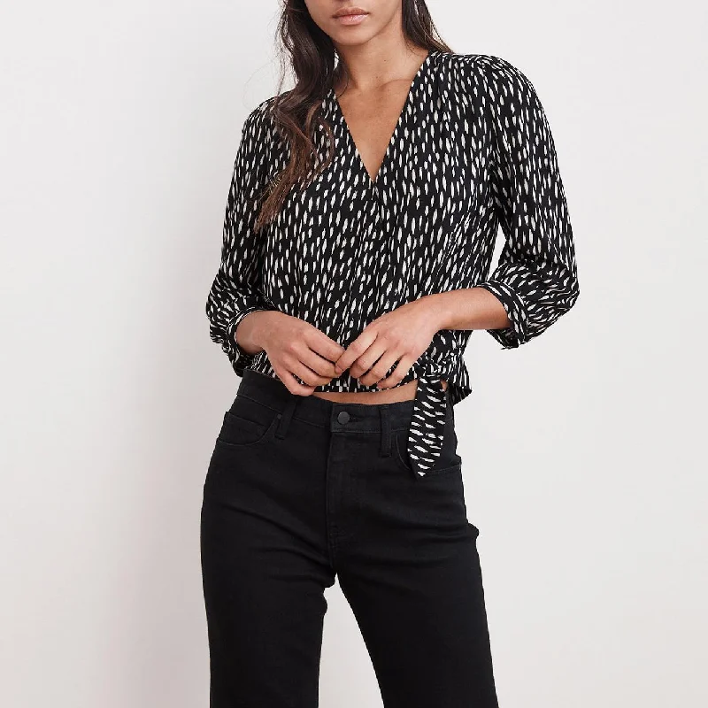 Rayla Printed Challis Blouse (Dusk)