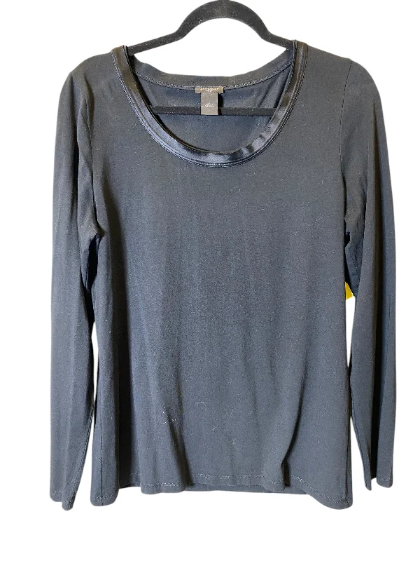 Top Long Sleeve Basic By Ann Taylor In Black, Size: L