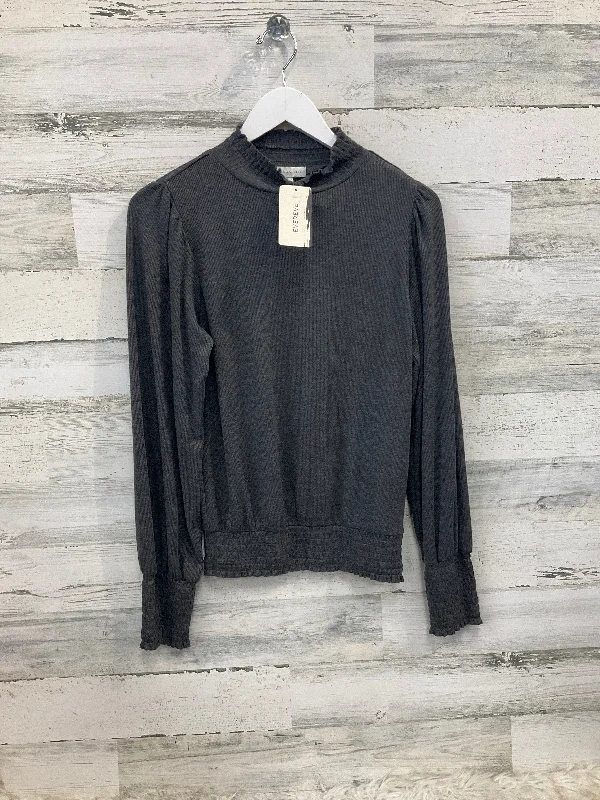 Top Long Sleeve By Allison Joy In Grey, Size: S