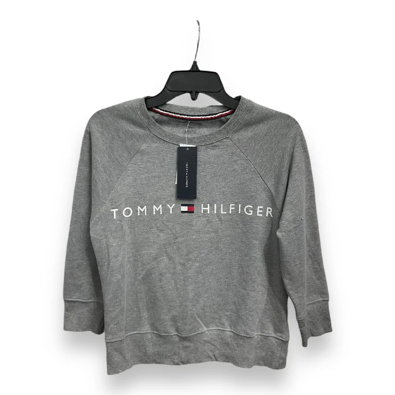 Top Long Sleeve By Tommy Hilfiger In Grey, Size: S