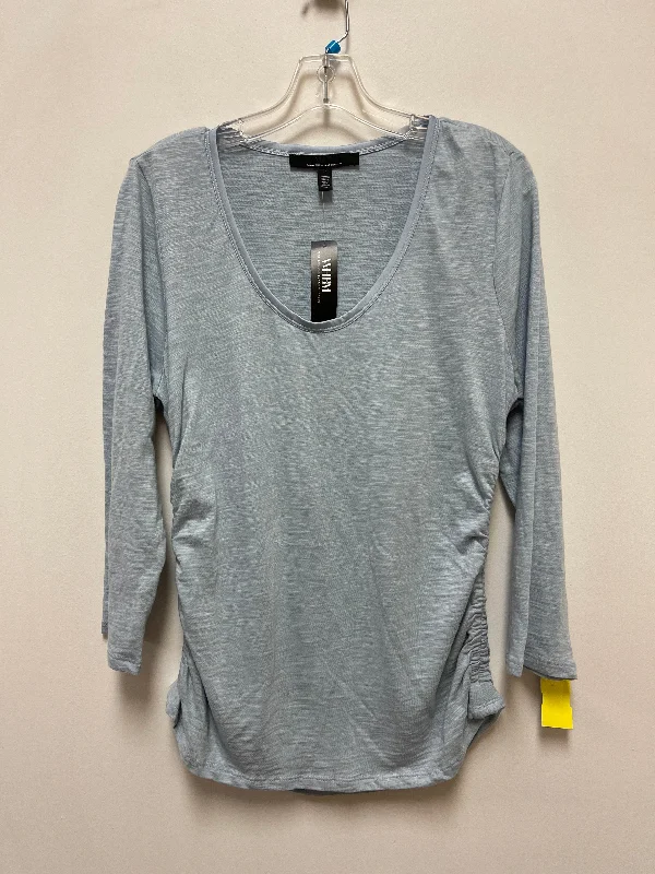 Top Long Sleeve By White House Black Market In Blue, Size: L