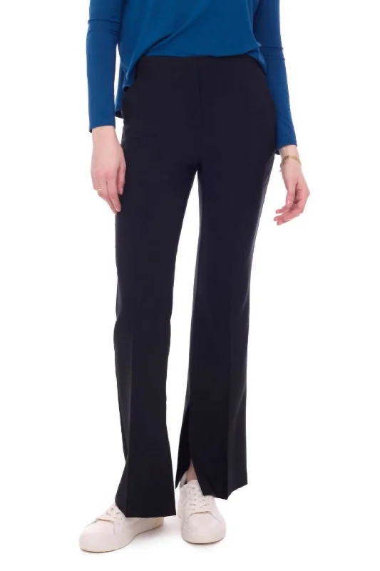 Isabelle Palermo Slit Trouser In Black