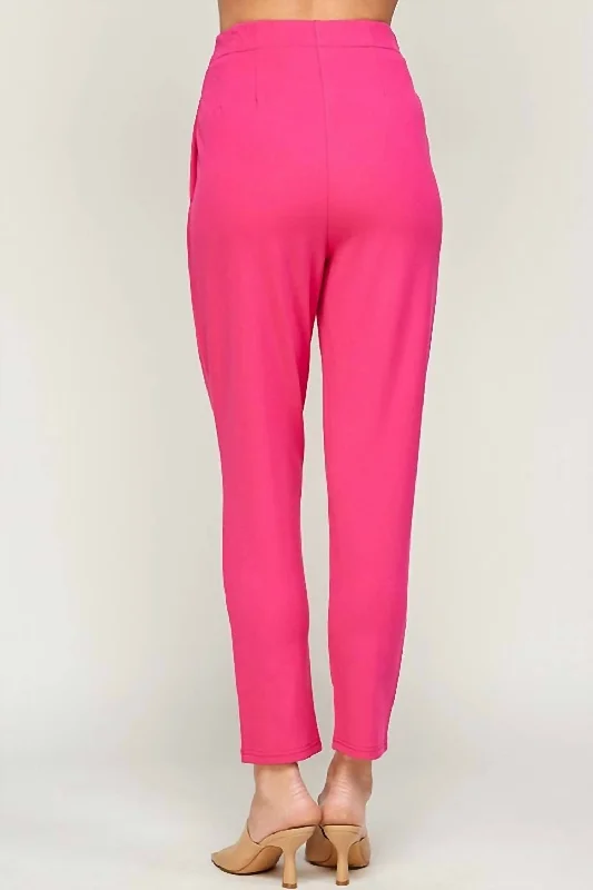 Pleated Pants In Pink