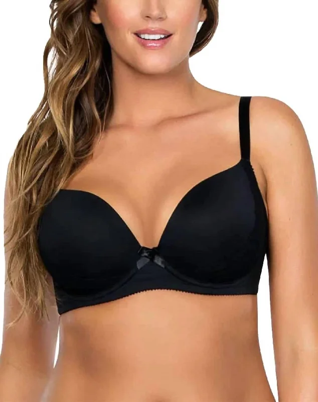 Casey Plunge Molded Bra In Black