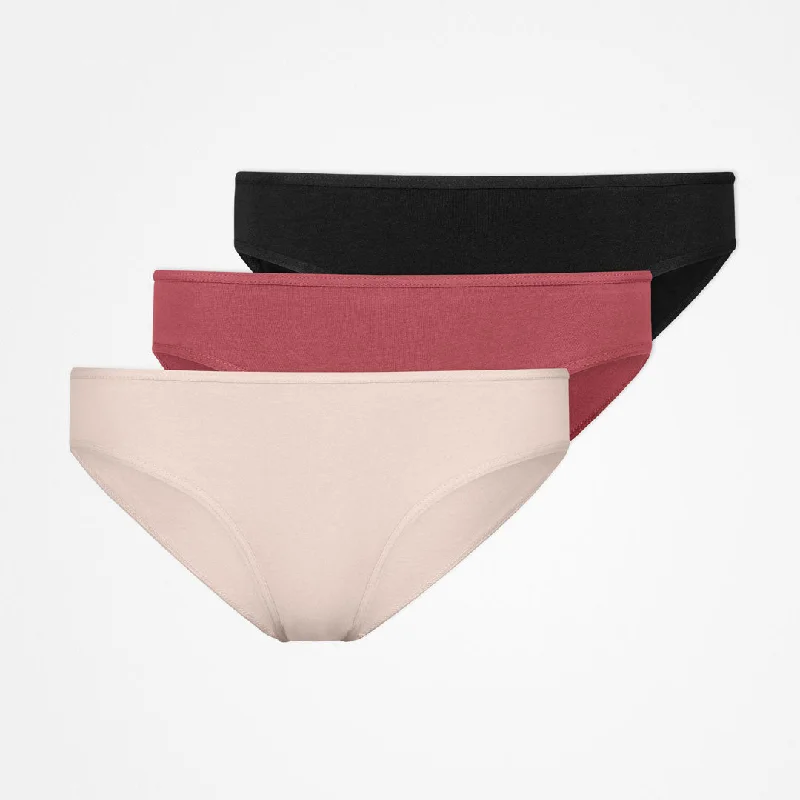 Damenslips | Mix (Apricot/Mauve/Schwarz)