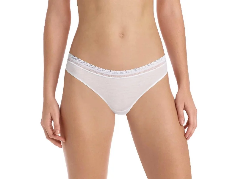 Pure Pima Thong Panty In White