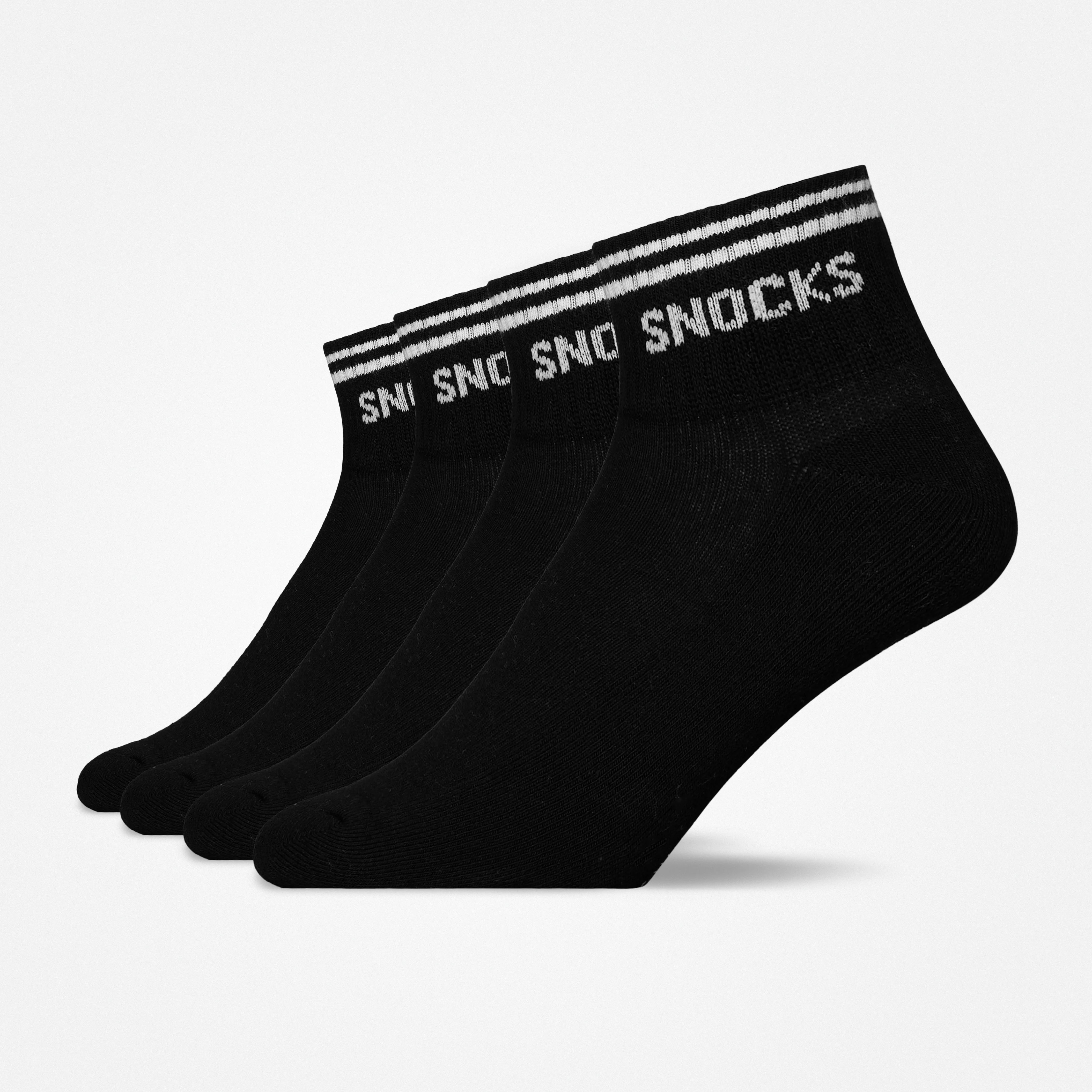 Retro Sneaker Socken | Schwarz (Streifen)