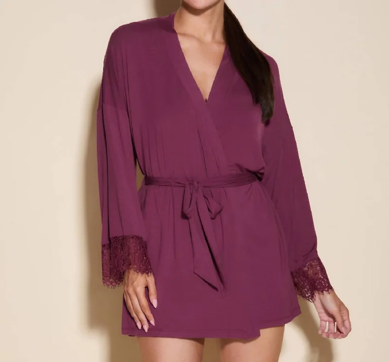 Sicilia Short Robe In Vino