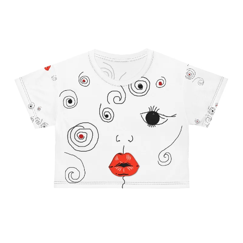 AOP Crop Tee KISS