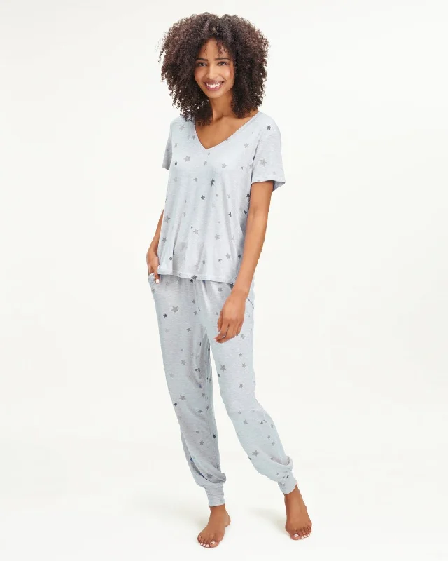 Stay Home V-Neck Jogger Set