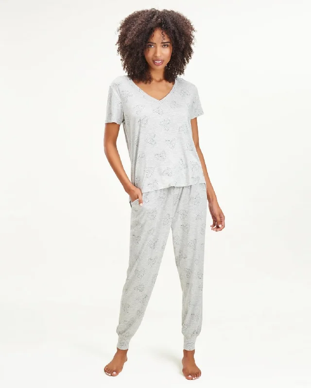 Stay Home V-Neck Jogger Set