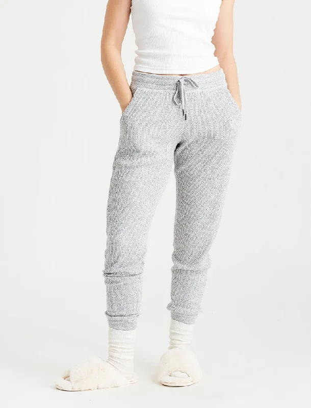 Super Soft Waffle Jogger in Grey